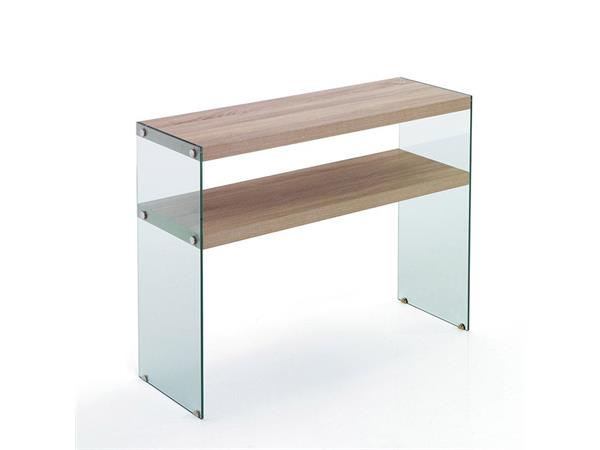Nancy Glass and oak-wood Console 