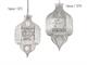 Hanging lamp with metal and silver structure Nawa in Suspended lamps