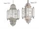 Ornamental hanging lamp with metal and silver structure Nawa in Suspended lamps