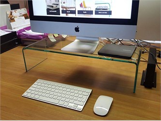 support en verre courbe pour ecran de l ordinateur