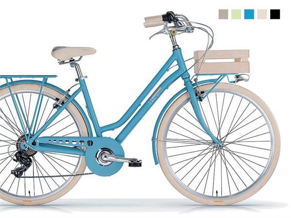 Bicyclette urbain Apostrophe avec cassette de bois pour femme