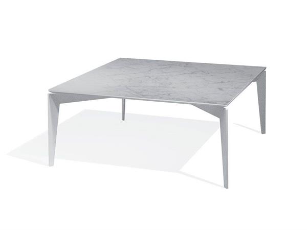 Table Basse Carrée ou Rectangulaire avec Plateau en Marbre Nordic