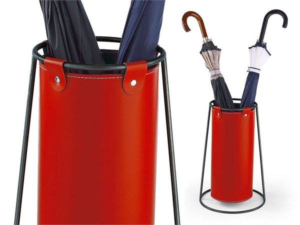 Leather Umbrella stand Verniciato