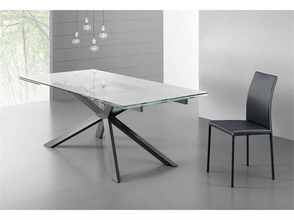 Extendible glass table OSAKA VETRO