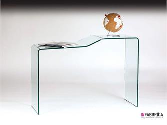 console en verre courbe inchino