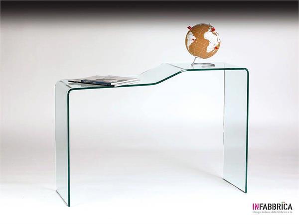 Console in curved glasss Inchino