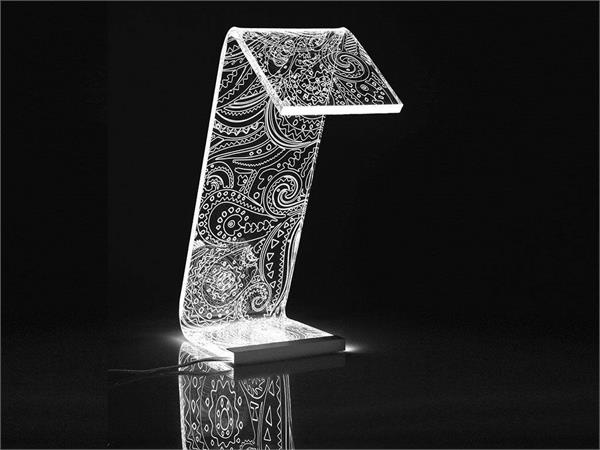 Acrylic crystal Design table lamp C-LED Retrò