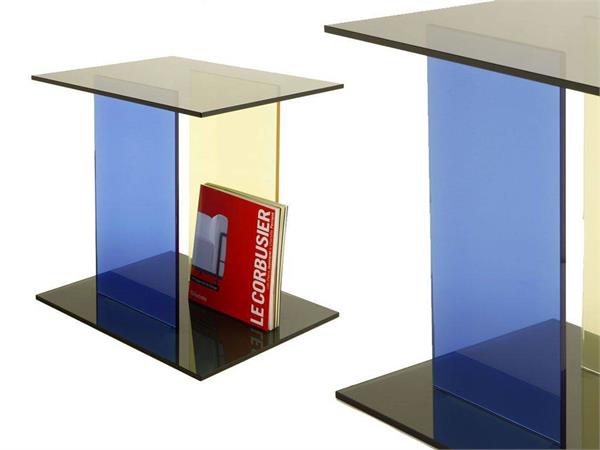 Glas Tischchen Mondrian