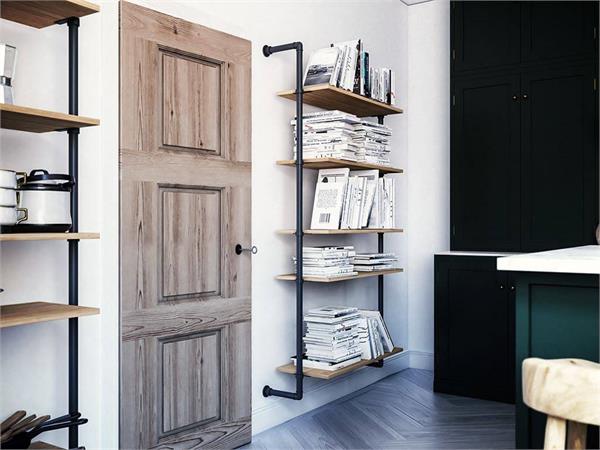 Design wall bookcase Pipe H180