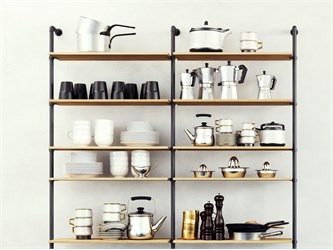 Bibliothèque design à mur Pipe H180 Double