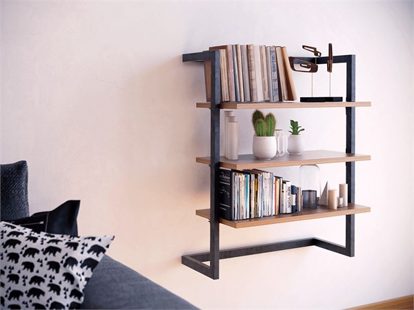 Libreria a parete in legno Step