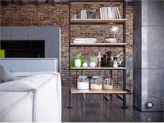 Wooden bookcase room divider Vertical Line H238