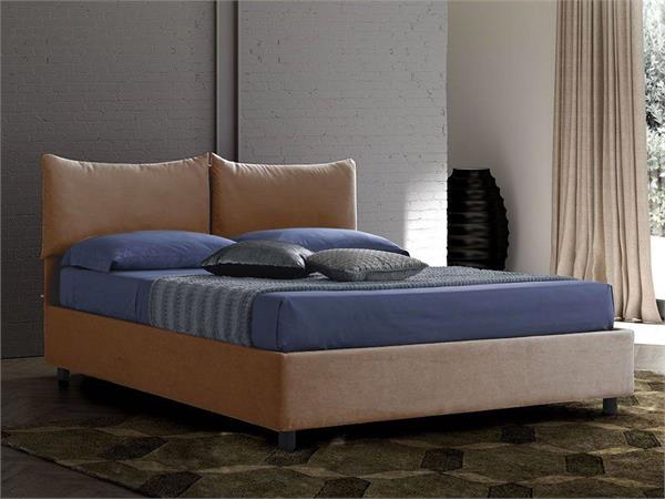 Upholstered bed with fixed base Carolina