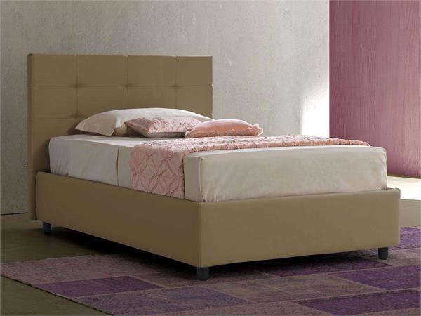 Letto imbottito matrimoniale a rete fissa Isabella