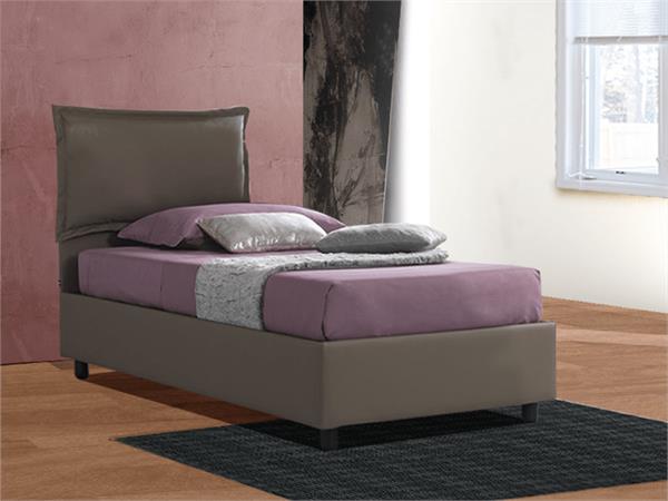 Upholstered single bed with fixed base Antonietta 