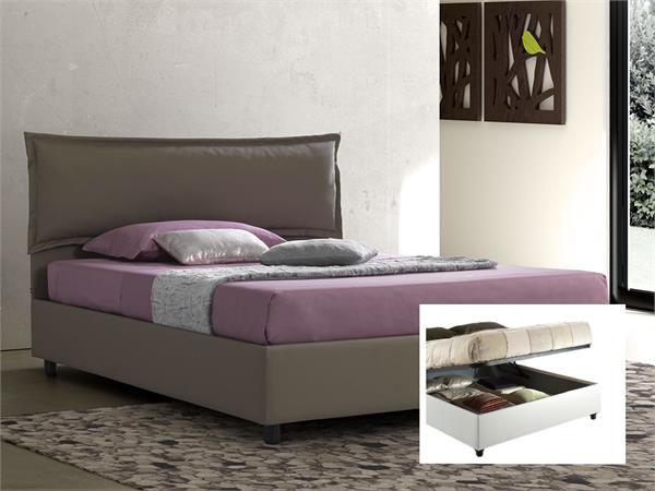 Upholstered 120 bed with container Antonietta 
