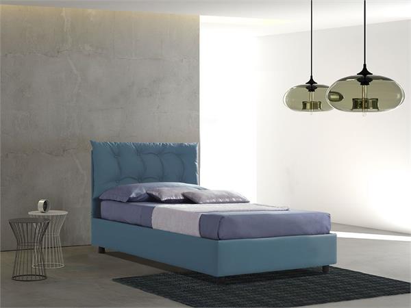 Upholstered 120 bed with fixed base Lucrezia