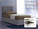 Upholstered single bed with container Margherita in Upholstered beds