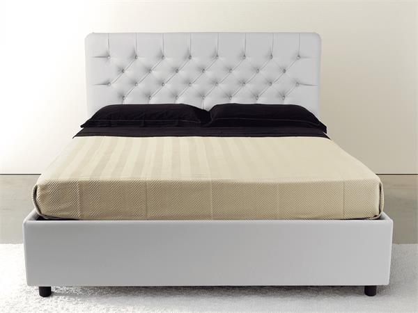 Upholstered double bed with container Gem 