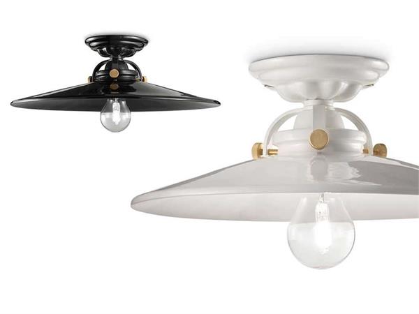 Keramik Wandlampe B&W
