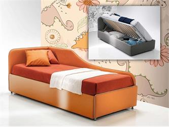 Letto singolo contenitore apertura laterale Sunny Corner