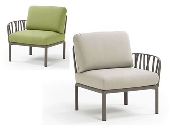 Poltroncina esterno Komodo Tortora elemento terminale dx/sx