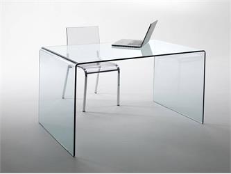 Bureau Raimondo, Bureau linéaire support PC, Table de bureau polyvalente,  Bureau peu encombrant, 110x50h75 cm, Blanc brillant et Érable
