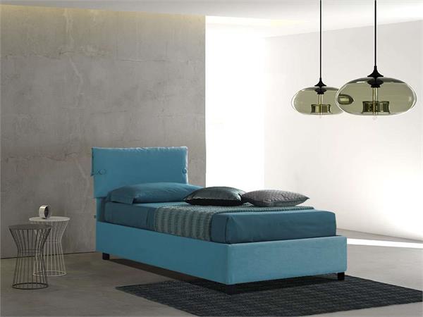 Upholstered 120 bed with fixed base Sissi