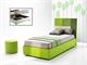 Small double bed with colored headboard Picasso in Upholstered beds