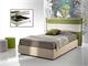 Letto singolo con testata design Nuvola in Letti Sommier e Imbottiti