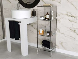 mobiletto bagno alto mobiletto plexiglass glassy