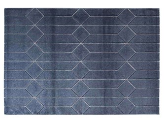 Wohnzimmer Teppich Handcarved Blau