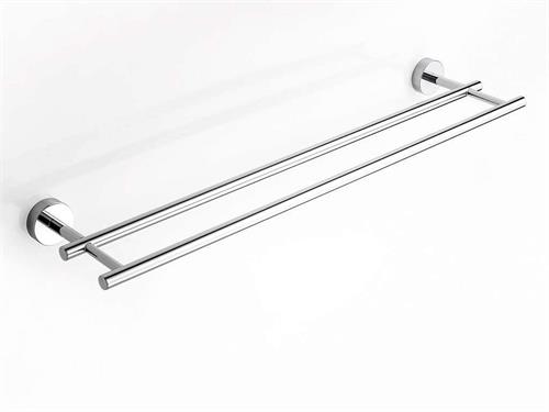 Porta Asciugamani Da Parete Dvocel - Doppio Braccio, Acciaio Inox 304 Spazzolato, Argento, Per Bagno/Cucina