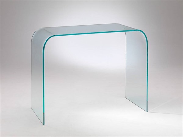 Curved glass console Console