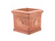 Cubo 010 Vase aus Tonerde mit geschmückter Rosette in Außenvasen