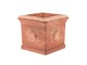 Vaso in terracotta Cubo 010 con rosone in Vasi