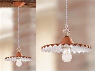 Lampadario rustico per cucina Plissè