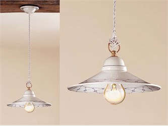 Lampadario ceramica decorata Piatto