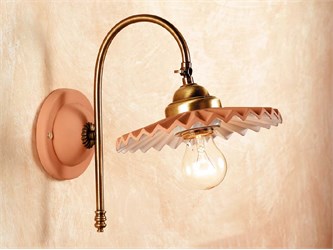 terracotta wall light rustic wall light plisse