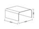 Curved crystal small table Gallery 60 in Living room