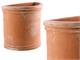 Semicircular smooth high tuscan 056 terracotta pot in Outdoor