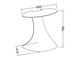 Console en verre courbé Cigno in Jour