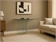 Consolle in curved glass Mantra in Living room