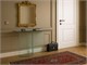 Consolle in curved glass Mantra in Living room