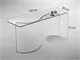 Consolle in curved glass Mantra - 120x30 cm in Living room