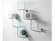 Shelf in curved glass Skala in Living room