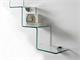 Shelf in curved glass Skala in Living room