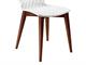 Uni 562 Polypropylene chair with wooden legs   in Living room