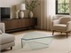 Coffee table in curved glass Tripod in Living room