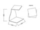 Tischchen aus gebogenem Glas Wry in Tag
